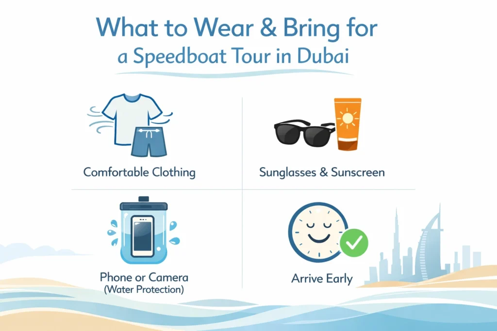 Dubai speedboat packing guide