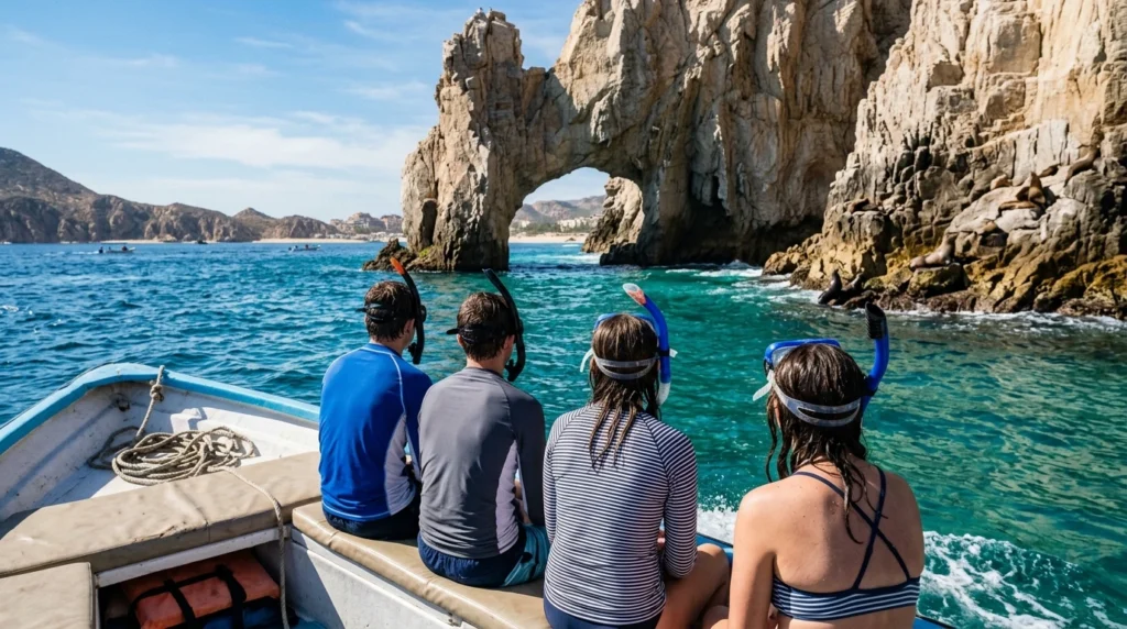 El Arco rock formation seen during a Los Cabos snorkeling tour